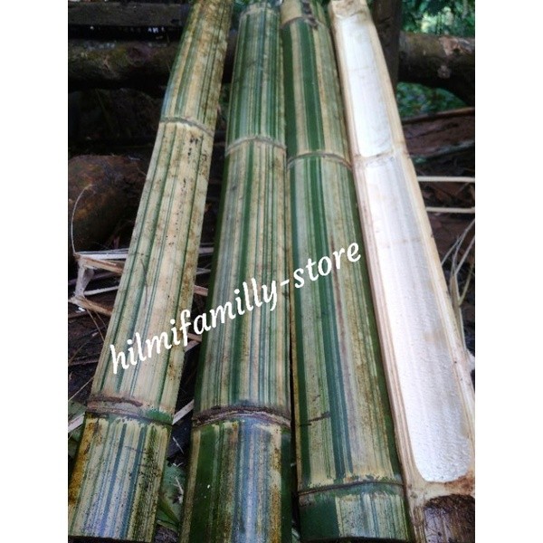 BILAH BAMBU ANDONG PANJANG 1 Meter LEBAR 8-10cm BAHAN JORAN TURUS AJIR DAN KERAJINAN LAINNYA
