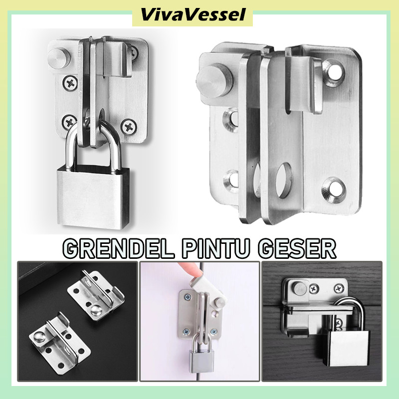Pintu Geser Stainless Steel Gerendel Selot/Grendel Pintu Geser/Grendel Pintu Sliding Geser