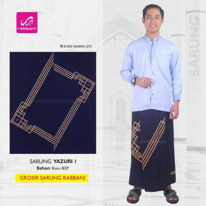 Rabbani Sarung Palestina Yazuri 1 Hitam Abu Biru Navy Motif Palestine - Yazuri 1 HtmNvy