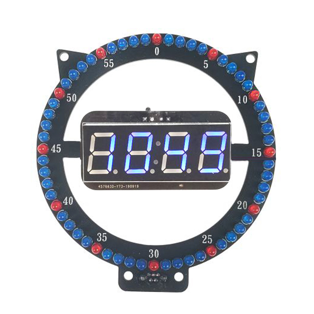 DIY Electronic Kit Clock with Rotating LED DS1302 Display Time Temperature Clock Kit Learning Solder