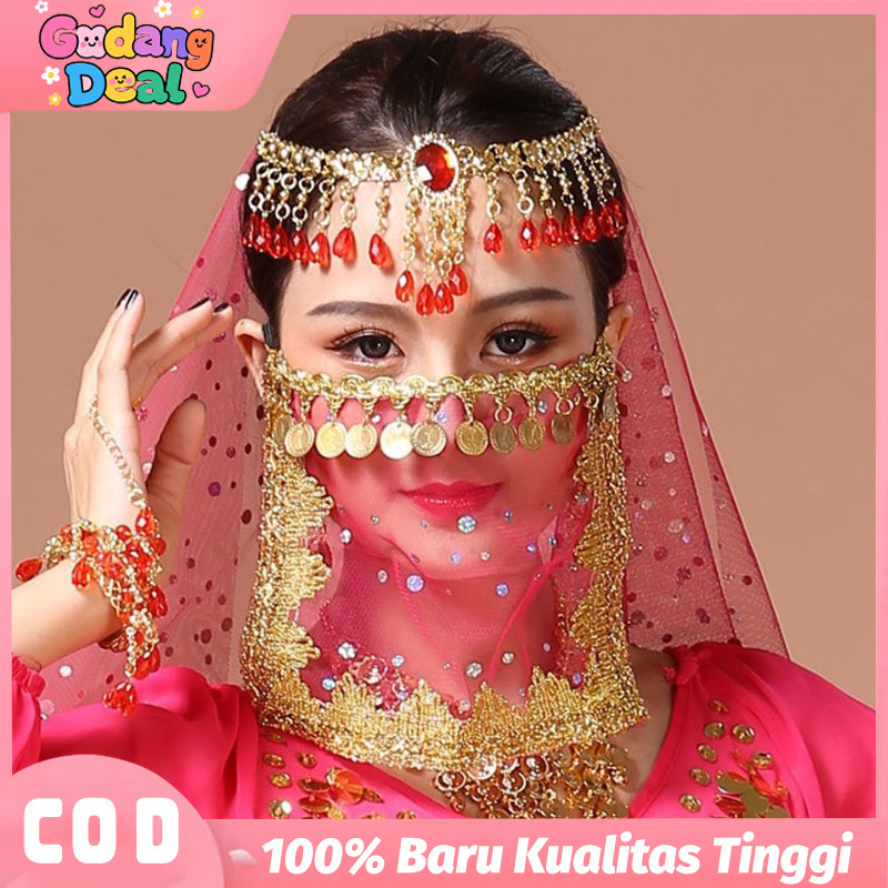 Hiasan Kepala Tari Aksesori Rambut Penari Headpiece Belly Dance Berkilau
