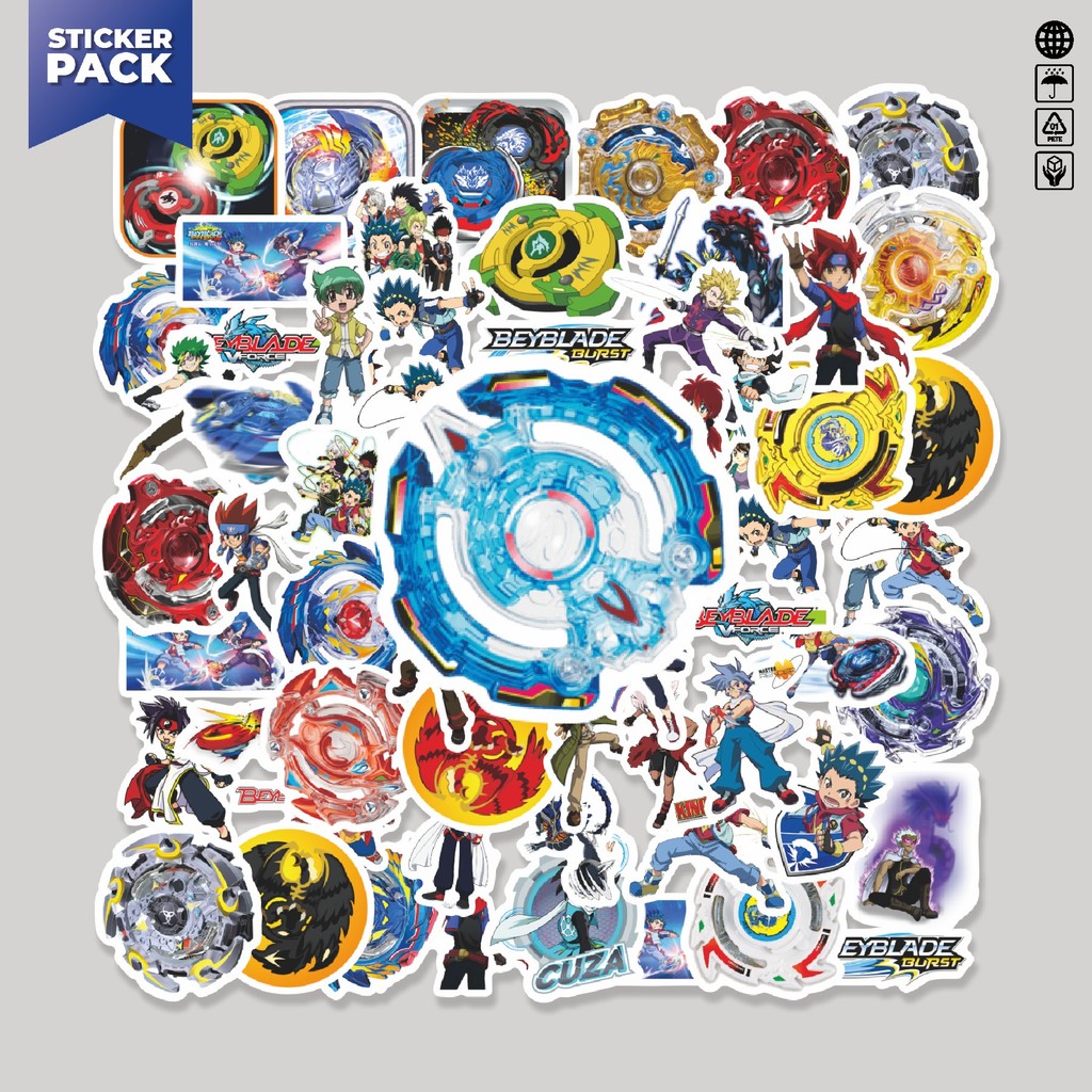

[100PCS]Stiker Pack Sticker Kartun Beyblade Sticker Aesthetic Vinyl Anti Air Dekorasi Sticker Laptop Buku Journal Koper Helm Casing HP Gitar Helm Skateboard