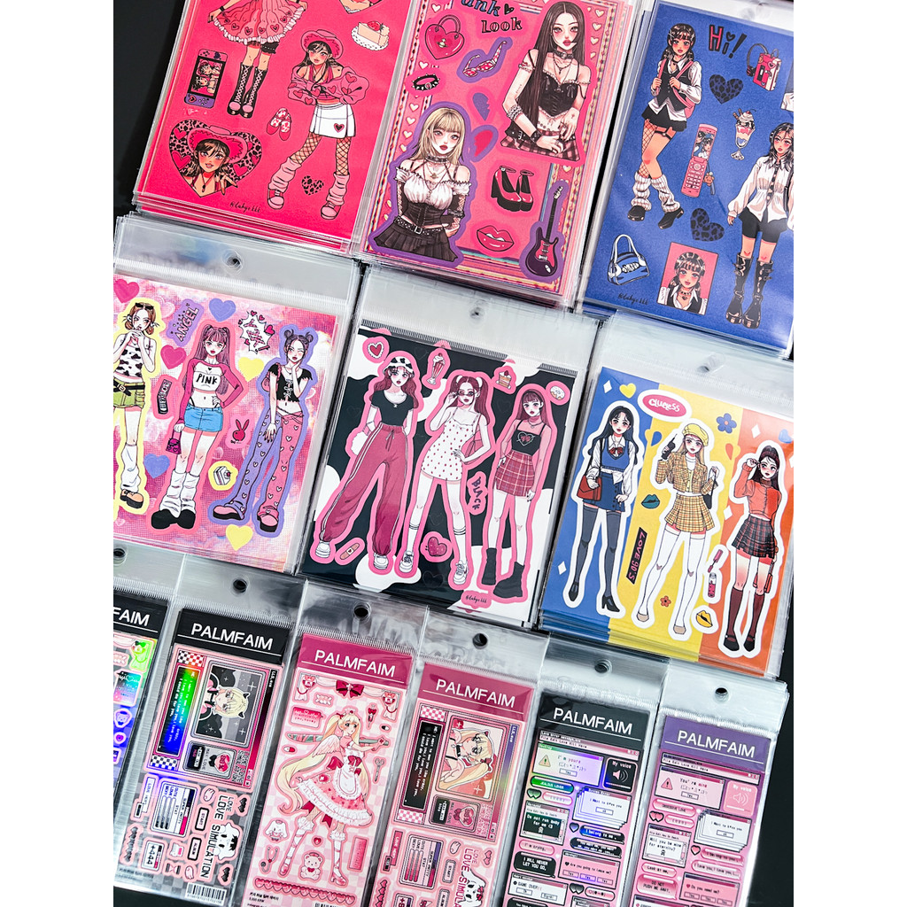 

SKYSONIC 2023 New BOBO 4/6/8pcs Full Set Decor Stickers Cool Angel Scrapbooking Lable Idol Kpop DIY Stationery Sticker Suppliers