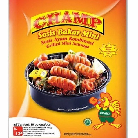 

Sosis Ayam Champ Sosis Bakar Mini Isi10 Kemasan 500 Gr
