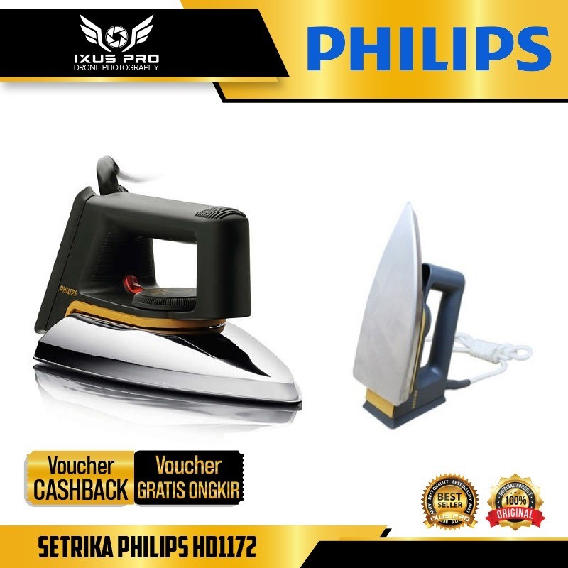 Setrika Philips HD1172 / HD 1172 Dry Iron Philips NEW