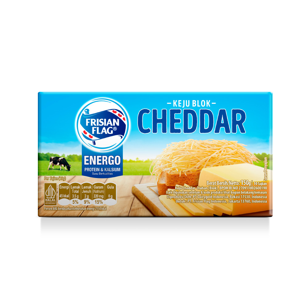

Frisian Flag Energo Keju Cheddar Blok 150 gr