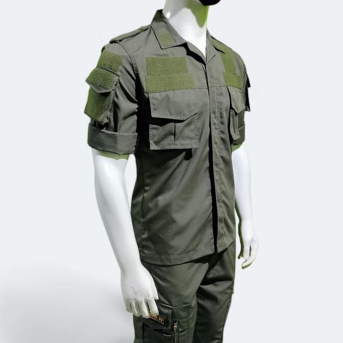 seragam pdl POL PP lengkap logo dan nama 1stel Baju Celana Pria dan wanita - polos, s.30