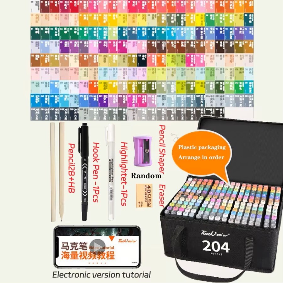 

262 Colores Markers Brush Pens Set Painting Drawing Manga Highlighter School Art Supplies For Artist Korean Stationery