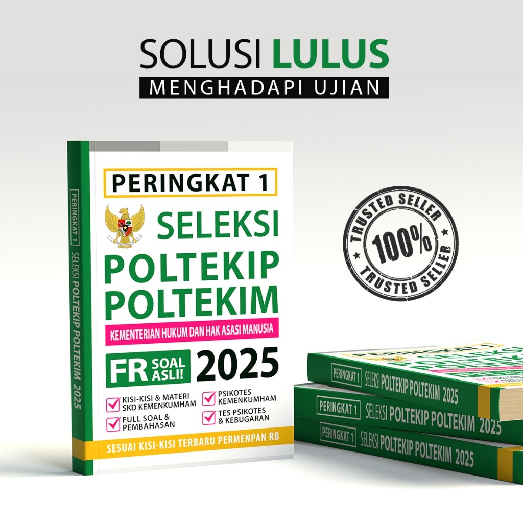 Buku Kedinasan POLTEKIP POLTEKIM 2025 - Soal dan Pembahasan