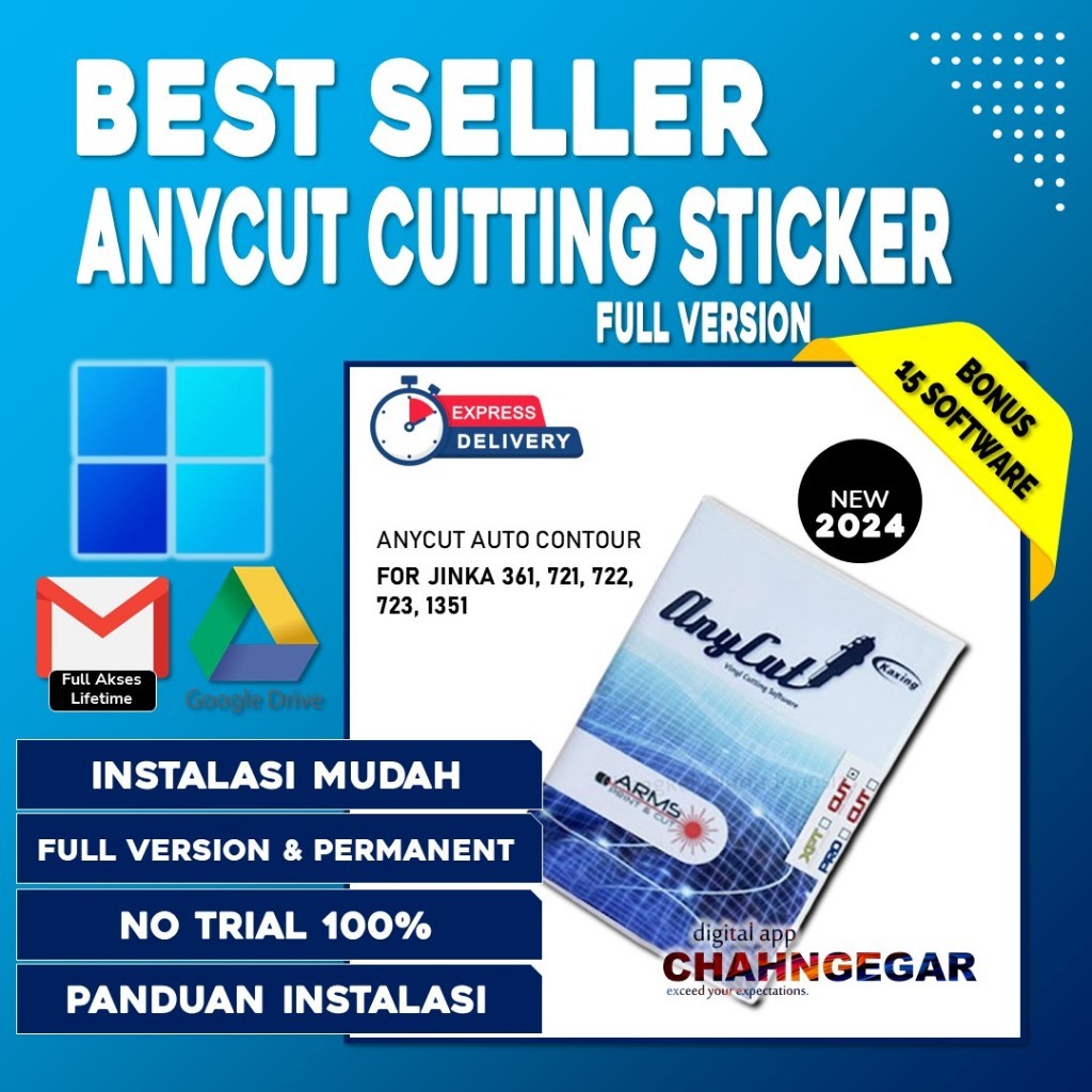 Software AnyCut Pro Auto Contour Full Version For Jinka 361, 721, 722, 723, 1351