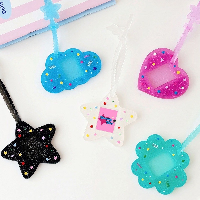 

Ins Mini Silicone Photo Case For 1 Inch Photo Kawaii Star Photo Card Case K-Pop Idol Photocard Holder Card Storage Supplies