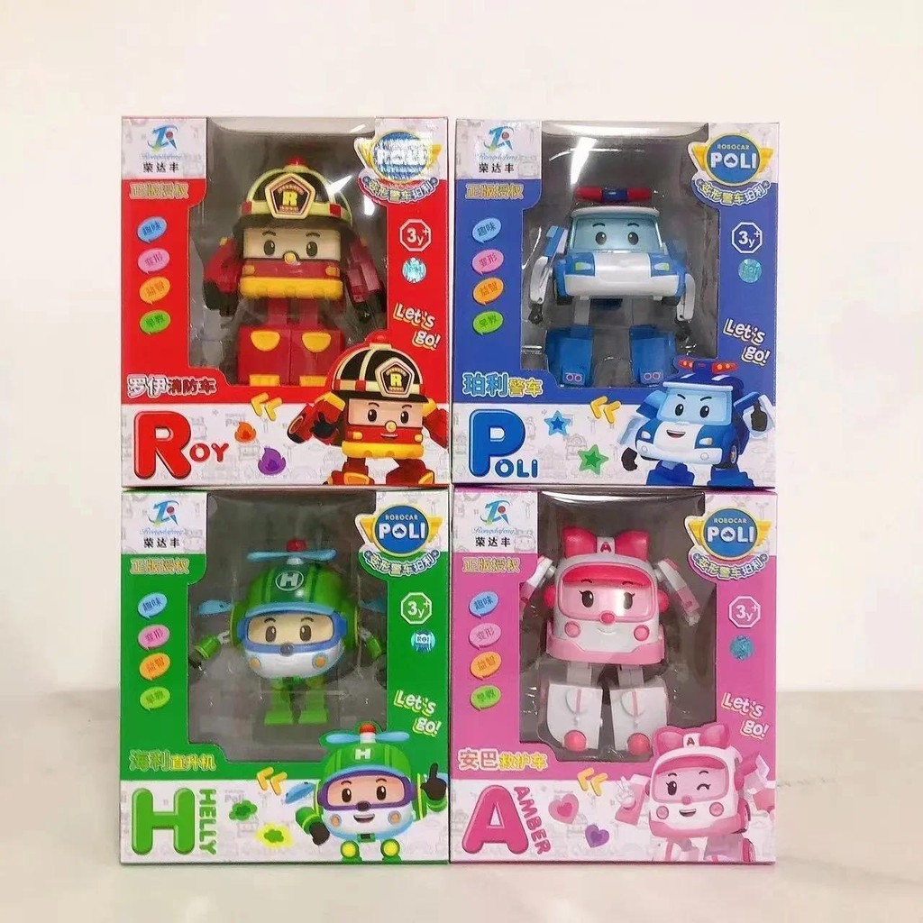 Poli Car Transformation Vehicle Robot Toy Action Figure Robot Toys Bus Cartoon Kid Toy Birthday Chil