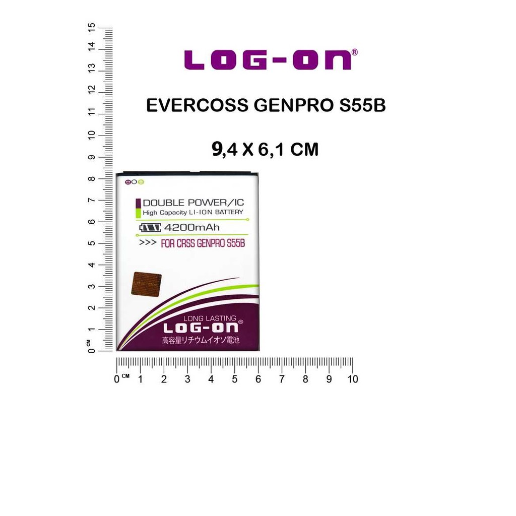 BATERAI LOGON EVERCOSS S55B GENPRO BOKEH