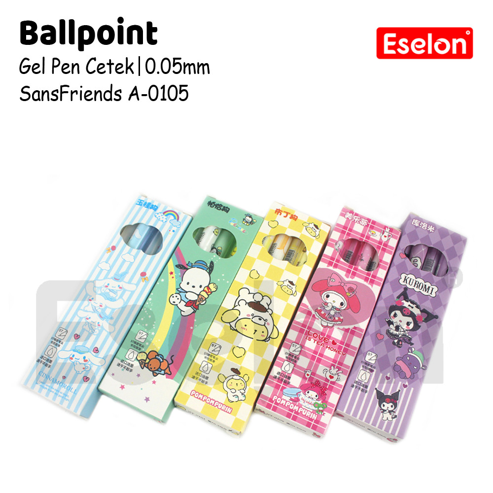 

4pcs Pulpen Cetek SansFriends / 1pak Pulpen Cetek 0,5 MM