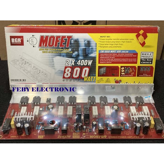 KIT MOFET 800W POWER HIFI AMPLIFIER STEREO BELL BGR