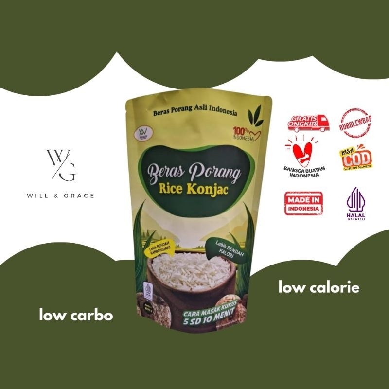

Rice Konjac Beras Porang 1 Kg Shirataki/Konjac