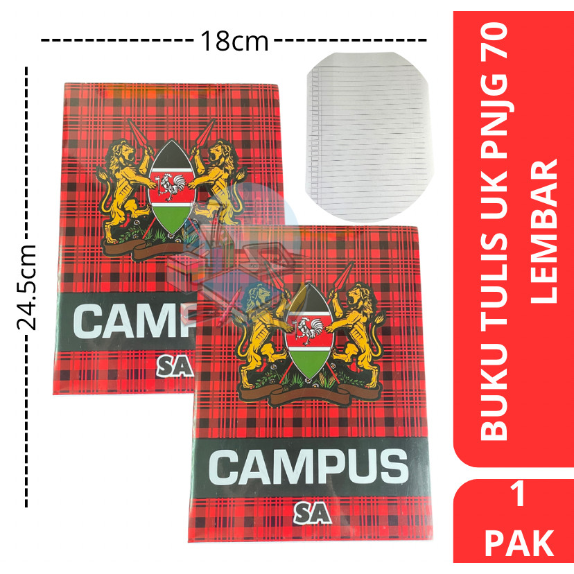 

RAJA TRENDY [1 BUNGKUS] Buku Tulis Bergaris Biasa Tebal Ukuran Boxy Panjang SA Isi 70 Lembar 5 Buku