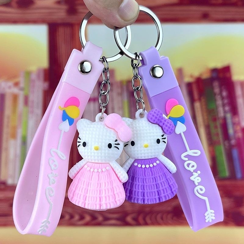 

Cartoon Creative KT Cat Keychain, Cute Charm, Couple Bag Keychain, Figure Charm, Gift for Bags and Cars