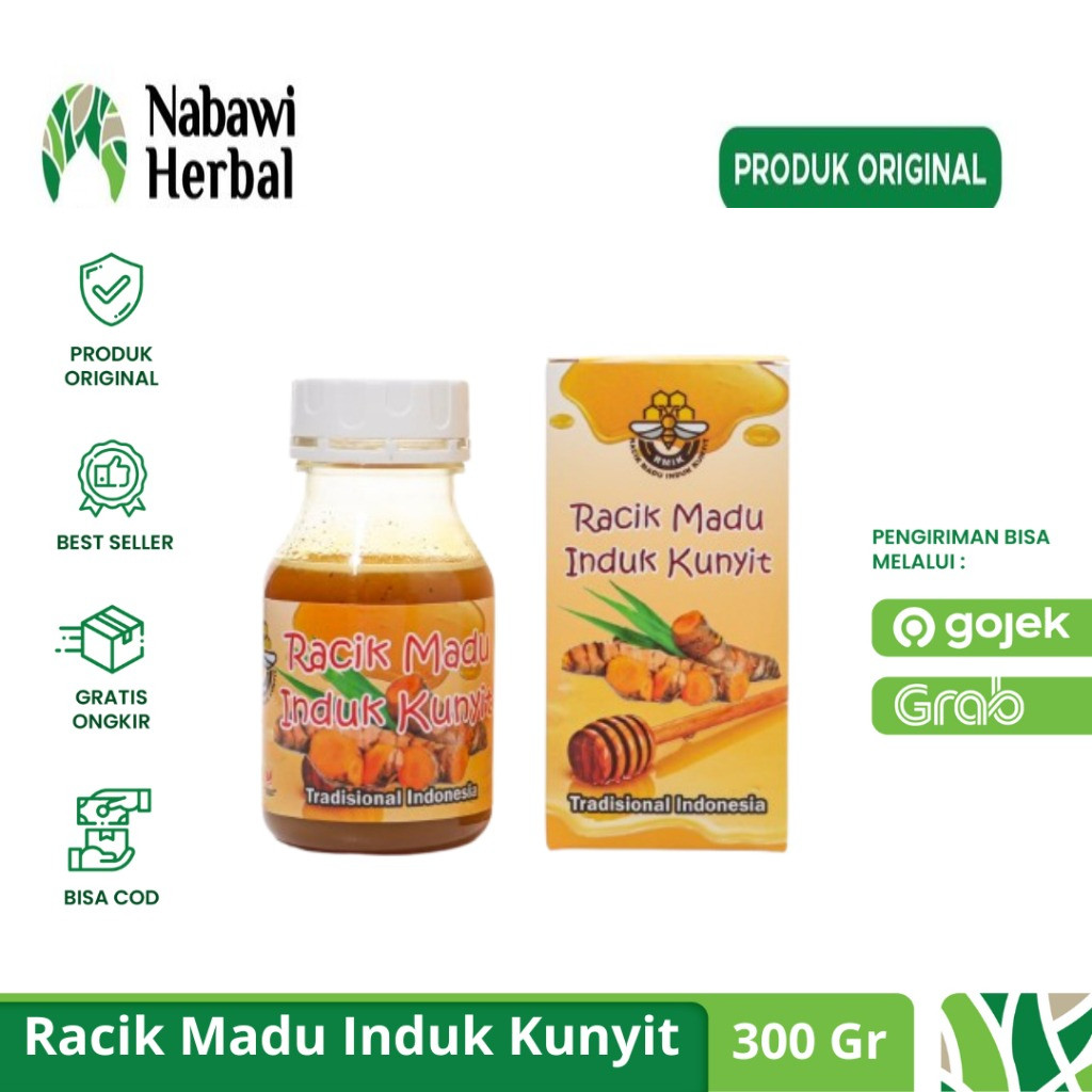 

RACIK MADU INDUK KUNYIT - Madu Lambung Maag Kronis dan Gerd 300grby bonis