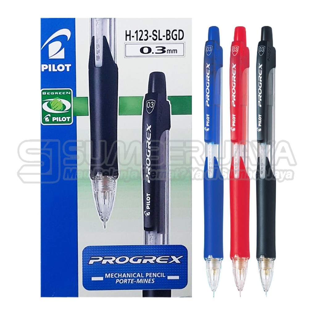 

Pensil Mekanik Pincil Mechanical PILOT 0.3mm Progrex H-123C-SL-BGD Warna-Warni
