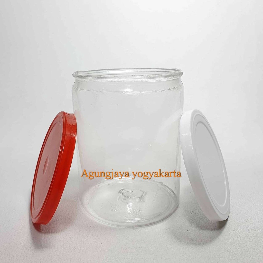 Toples 500 Ml Pet Fox Nat Tutup Plastik / Toples Plastik / Toples / Toples Kue Lebaran  / Toples Kue
