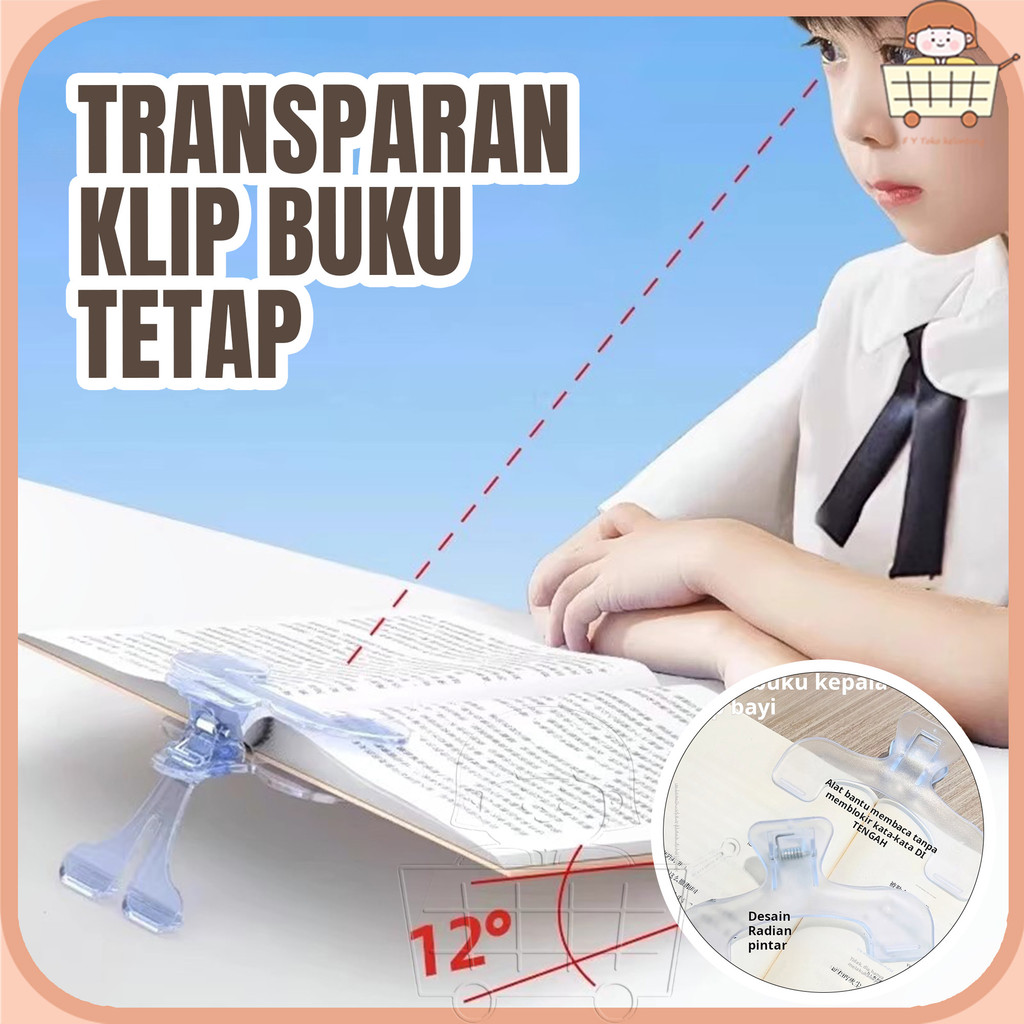 

Klip buku kepala Baogai transparan desain ceruk tempat skor piano klip catatan praktis klip buku tetap kantor