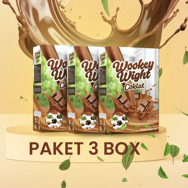 

DISKON 3 BOX MURAH!!! Wookey Weight Coklat - Susu Penambah Berat Badan Paket 3 Box
