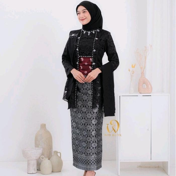 Setelan Kebaya Modern Nayra Kutubaru Songket Set Kebaya Wisuda Kekinian Oneset Laksmi Lengkap Atasan