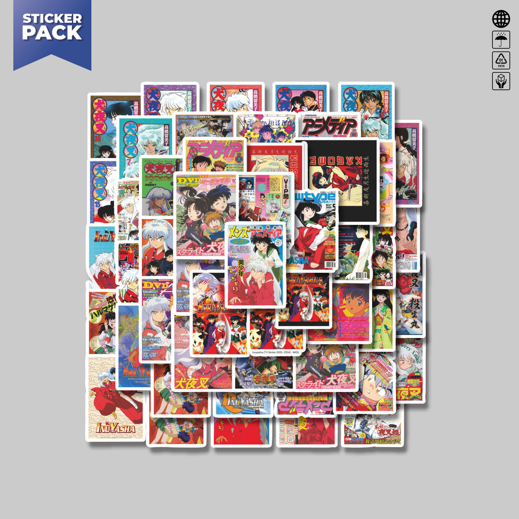 

[100PCS]Stiker Pack Stiker Poster Kertas Kraft Desain Anime Jepang Inuyasha Aesthetic Vinyl Anti Air Dekorasi Sticker Laptop Buku Journal Koper Helm Casing HP Gitar Helm Skateboard