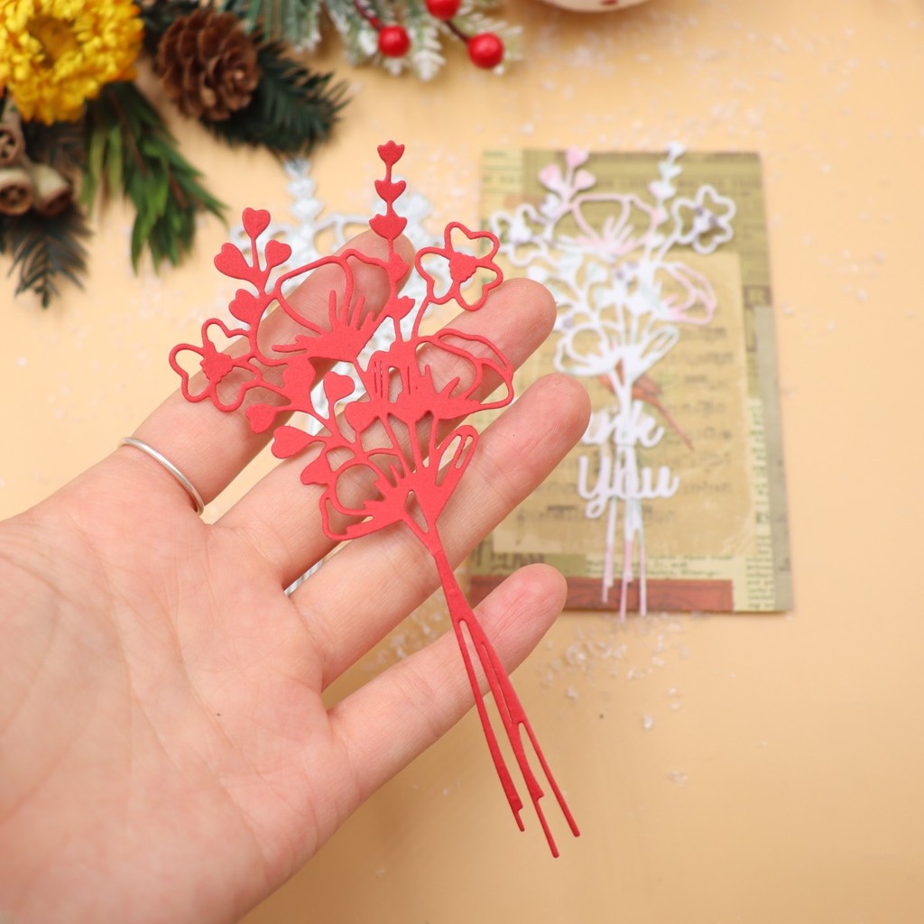 

Flower Metal Die Cutters for Scrapbooking Accessories Bouquet Card Making Cutting Dies Cut Templates Blade Punch Stencils Craft