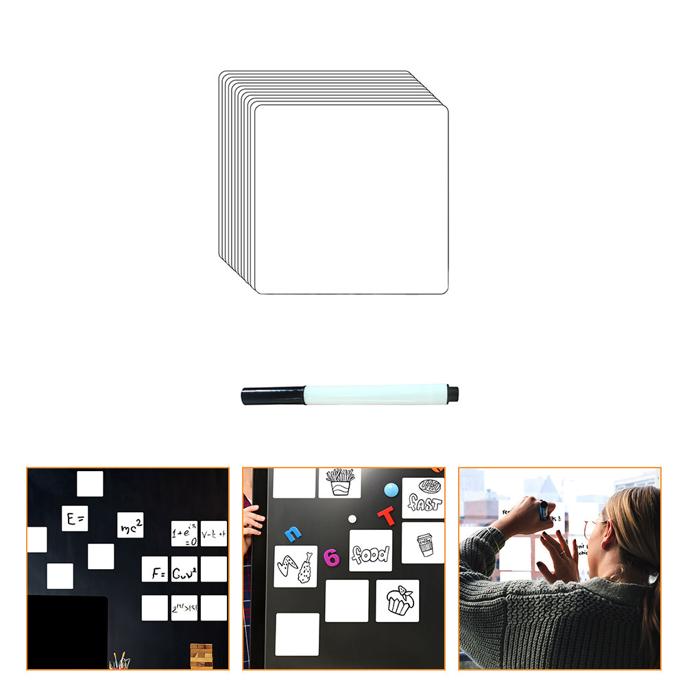 

12 Pcs Whiteboard Decals Washable Labels Reusable PVC Removable Lists Dry Erase Notes Office Signs Stickers