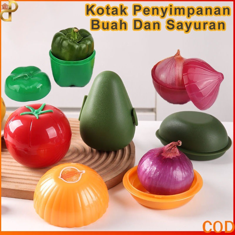 Kitchen Storage Box Fruit Vegetable Container Fresh Box / Wadah Buah & Sayuran Reusable Untuk Kulkas