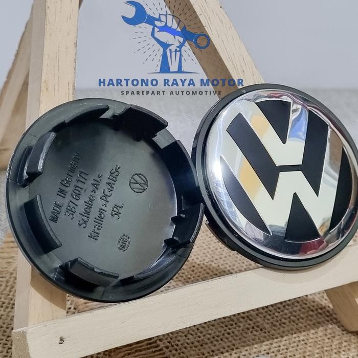 Dop Roda Velg Mobil Logo VW Volkswagen Dop Roda VW Wheel Caps 65mm - Hitam