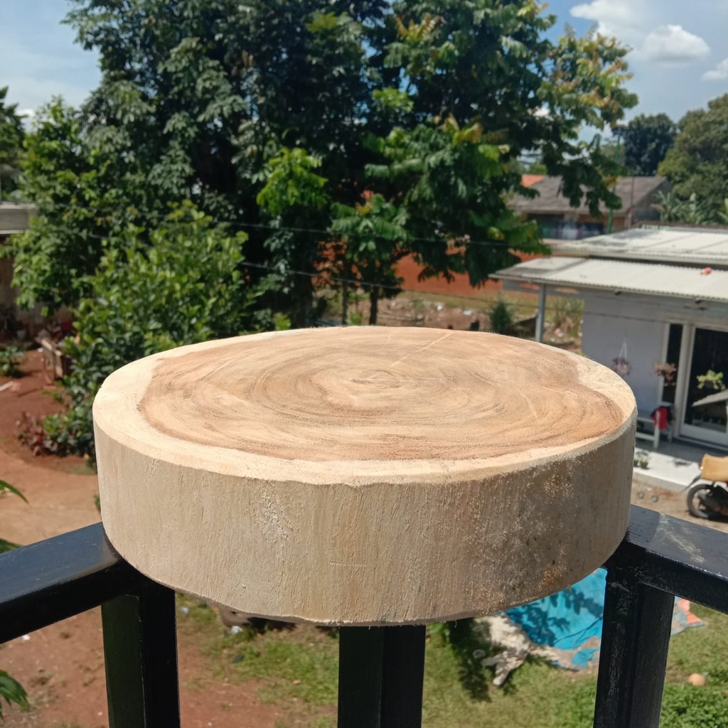 30CM talenan daging - talenan kayu - cutting board - talenan kayu bulat - talenan bunder  - talenan 