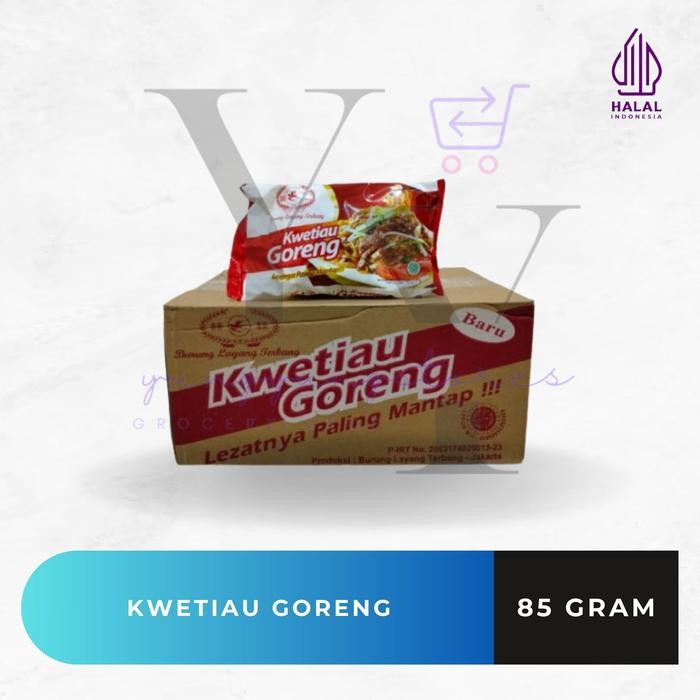 

1 Dus Isi 20 Bungkus Kwetiau Kuah / Goreng / Siram / Miesoa Kuah Cap Burung Layang Terbang - Kwetiau Goreng