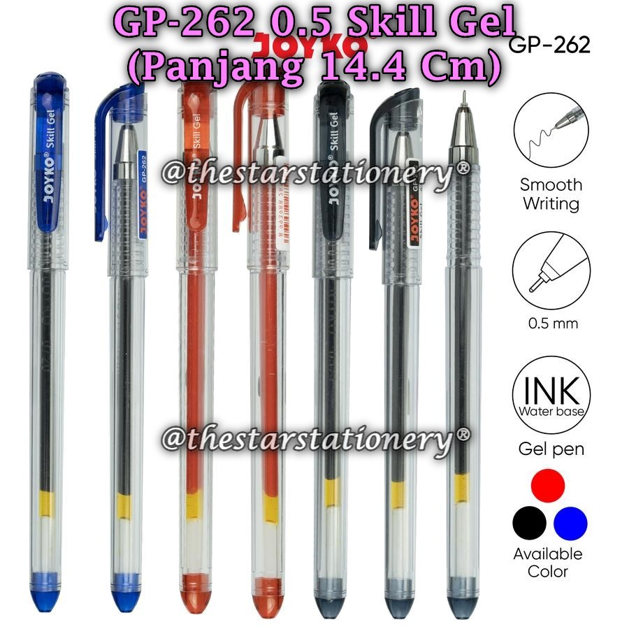 

(1 Biji) GROSIR Gelpen JOYKO GP-262 Skill Gel 0.5 mm / Gel Pen Pulpen Pena Joyko GP-262 0.5 (1 Biji)