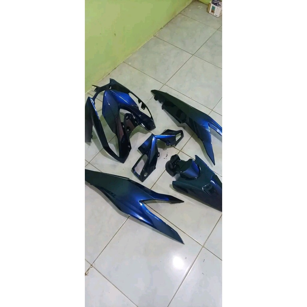 full body halus motor Honda beat deluxe, cover body halus deluxe Moonlight blue