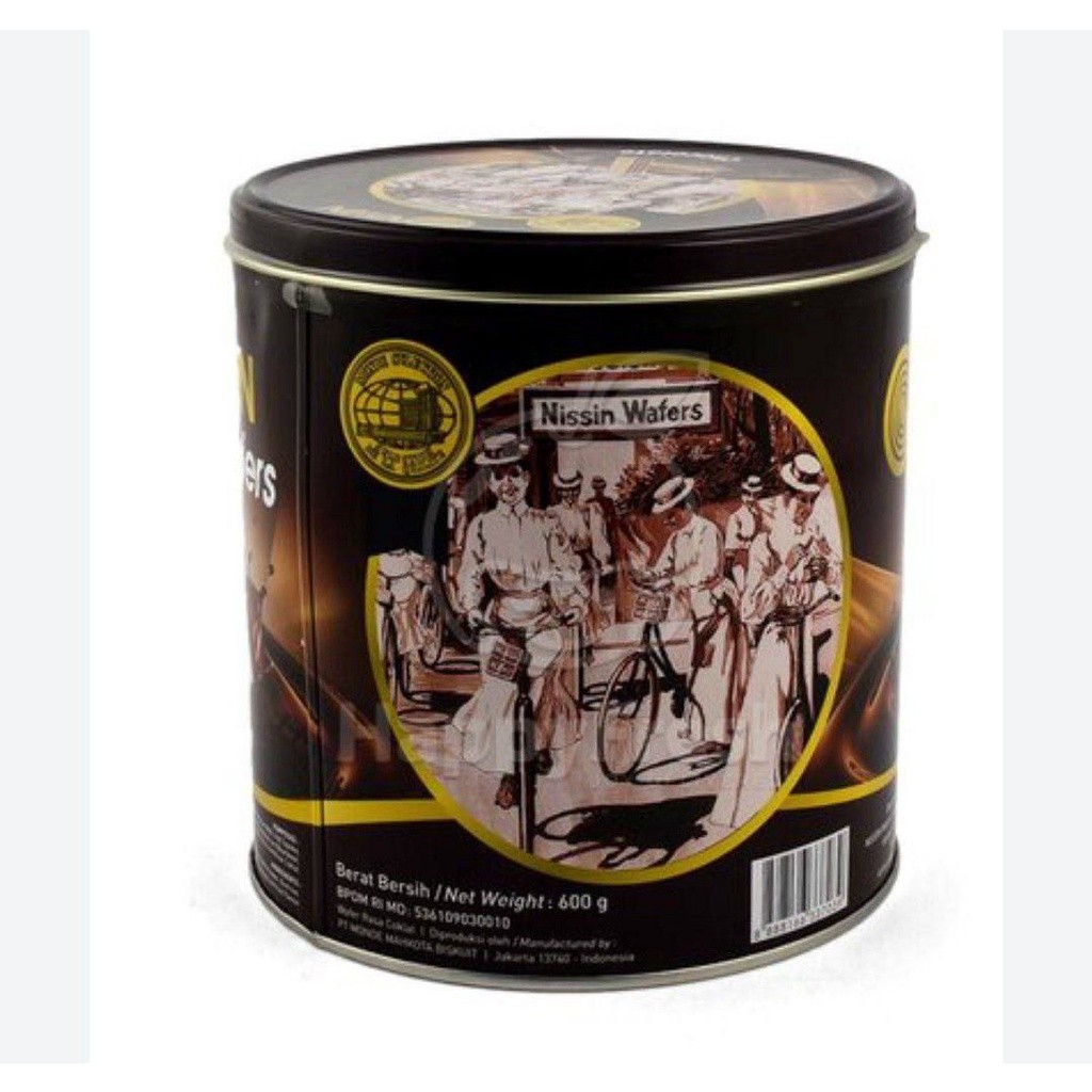 Nissin Wafer Kaleng - Nissin Wafers Coklat 600gr - Kue Lebaran Hampers Lebaran Idul Fitri