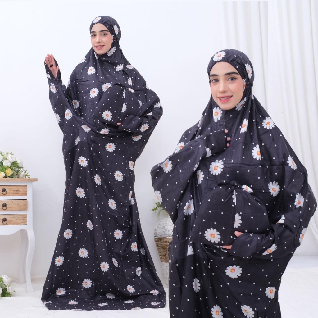 Mukena Terusan Jumbo Zoya Lajuran Rayon Mukena solo murah