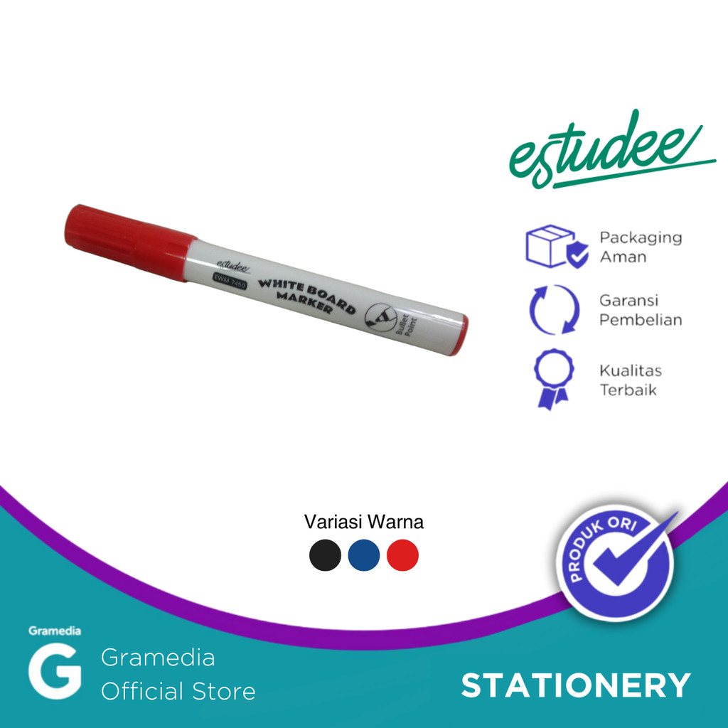 

Spidol Estudee Whiteboard Marker Red