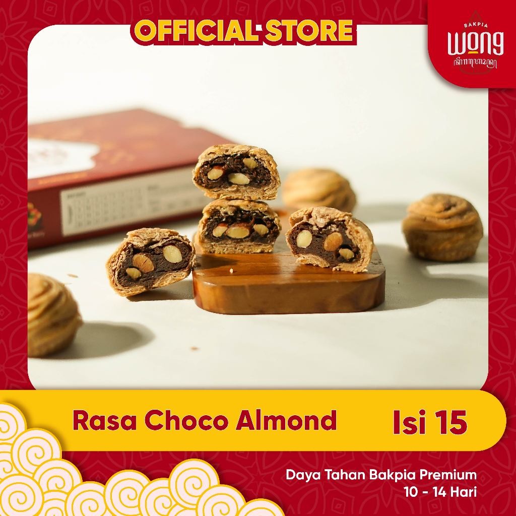 

Bakpia Wong Keraton - Bakpia Premium Choco Almond Isi 15