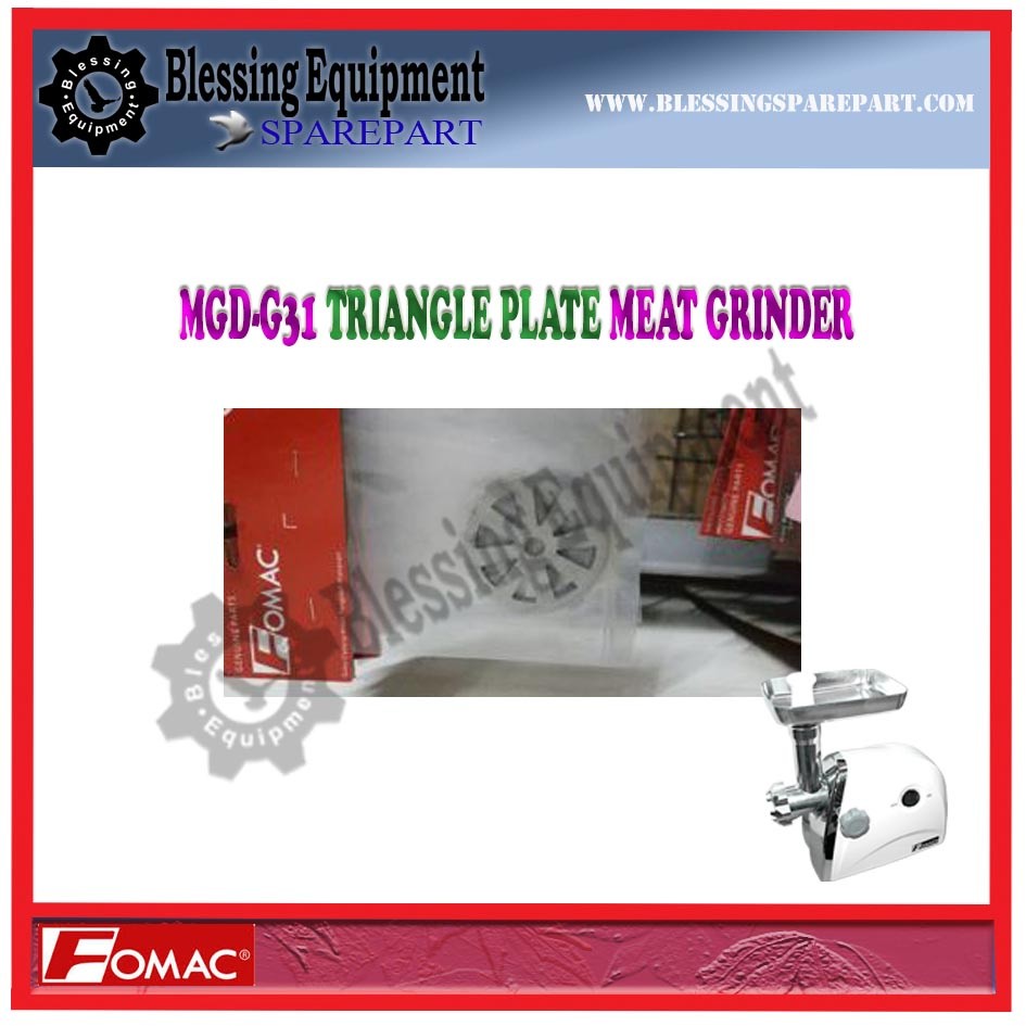 Saringan Triangle Plate MGD-G31 Sparepart Meat Grinder Fomac