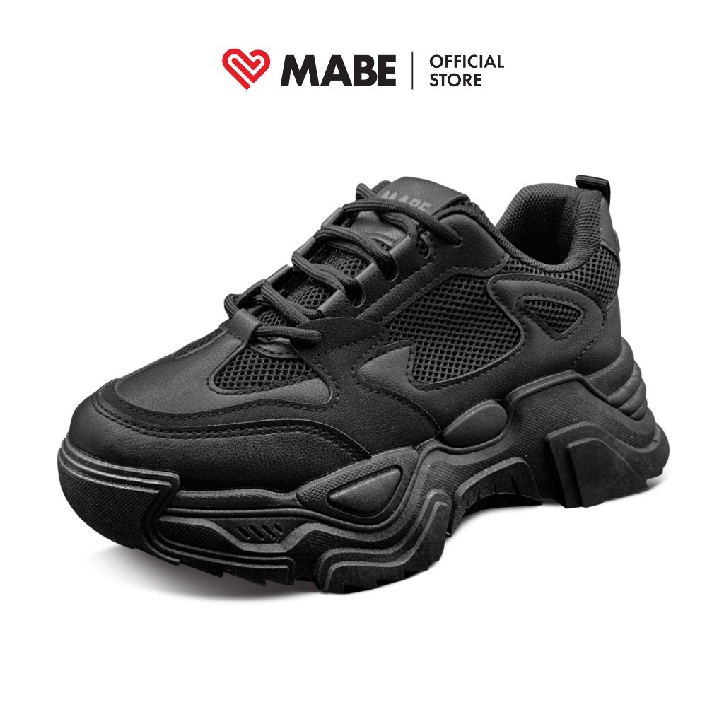 MABE Yoona Sepatu Sneakers Wanita Sekolah Kerja Korea Casual Sport Shoes Cantik Keren Hitam Black