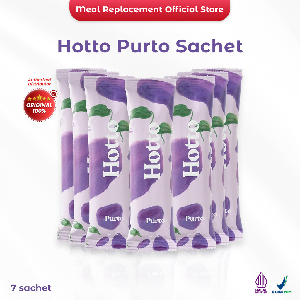 

Hotto Purto Multigrain (1 Pouch isi 16 sachet) Sereal Oat Superfood with Purple Potato Official