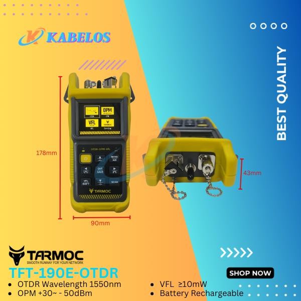 Tarmoc TFT-190E-OTDR | OTDR 1550nm ,OPM,VFL