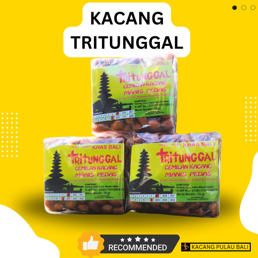 

Kacang Pedas Manis Tritunggal Oleh Oleh Bali