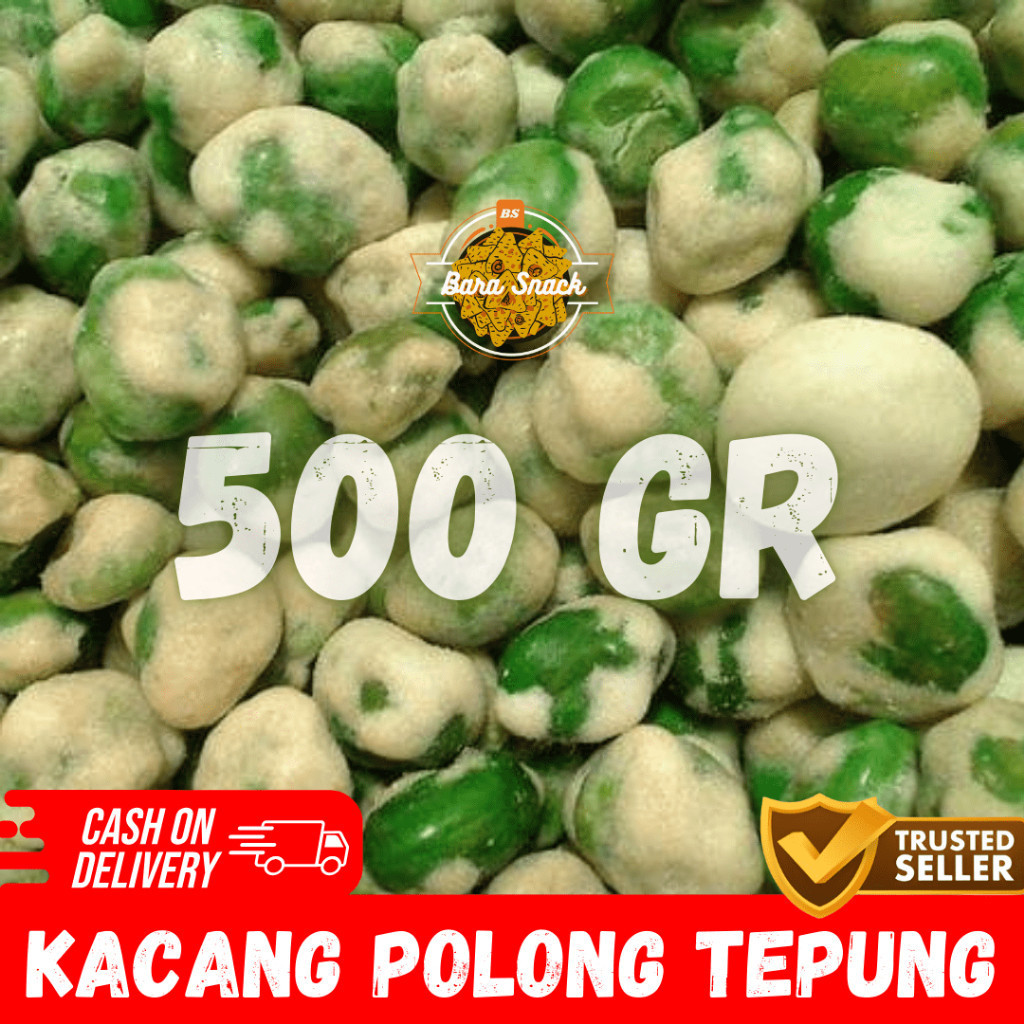 

[ 500gr ] Kacang Polong Tepung Super Crispy Cap Jaipong / Camilan Snack Kiloan Murah -B