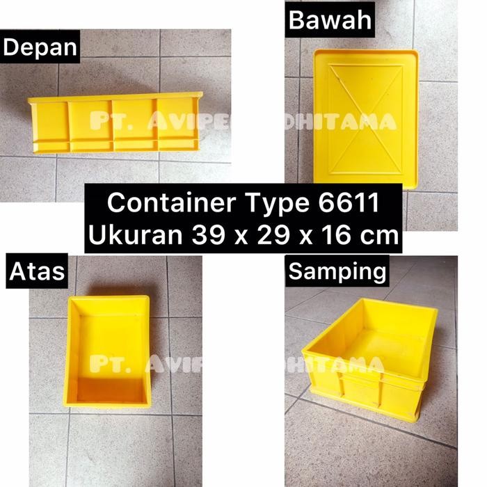 

Container Plastik Rabbit Type 6611 Keranjang Industri Rabbit Penyimpanan Perbaguna - Kuning [SALE]