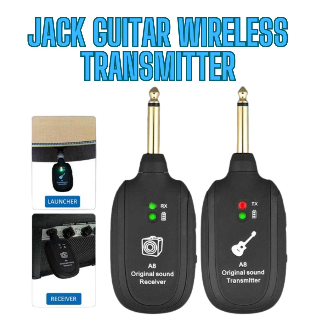 AUPSHOP Jack Gitar Transmitter Receiver UHF Wireless System Gitar Transmitter Receiver Wireless Guit