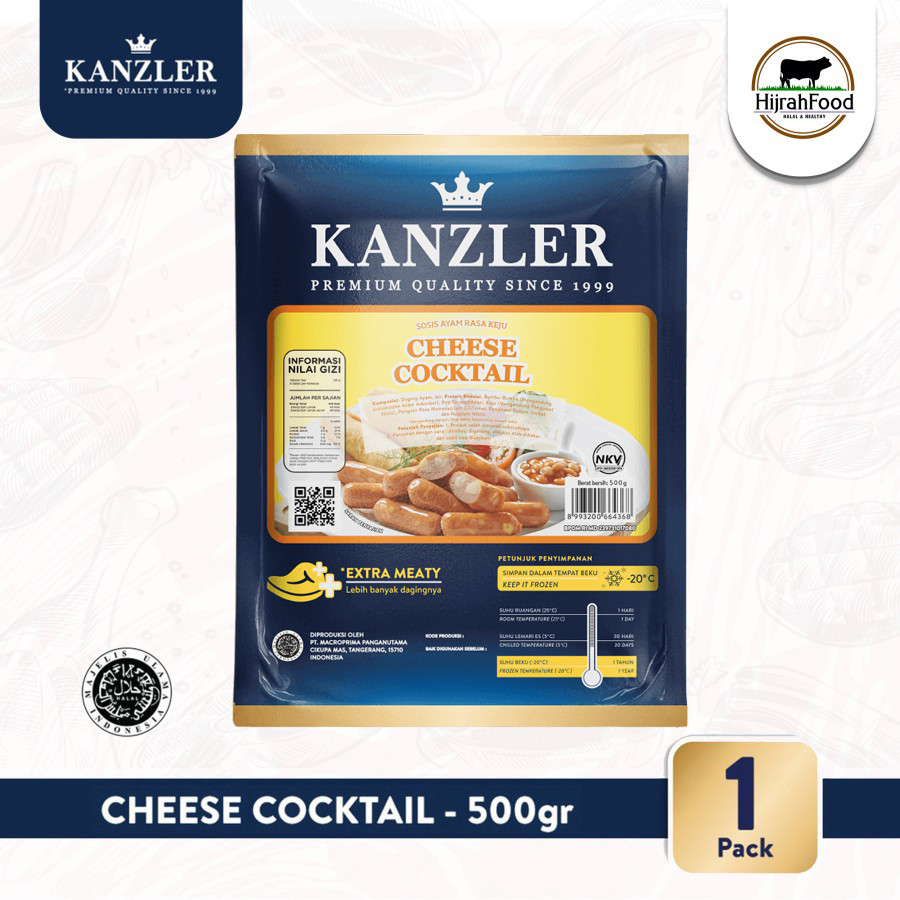 

Kanzler Cheese Cocktail Sausage Sosis Breakfast Keju 500 gr